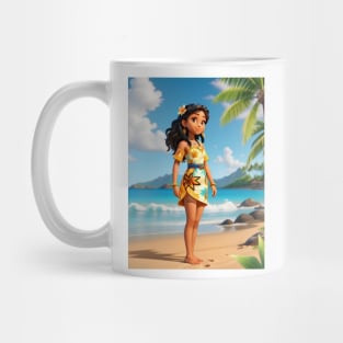 Hawaiian Girl Sticker #2 Mug